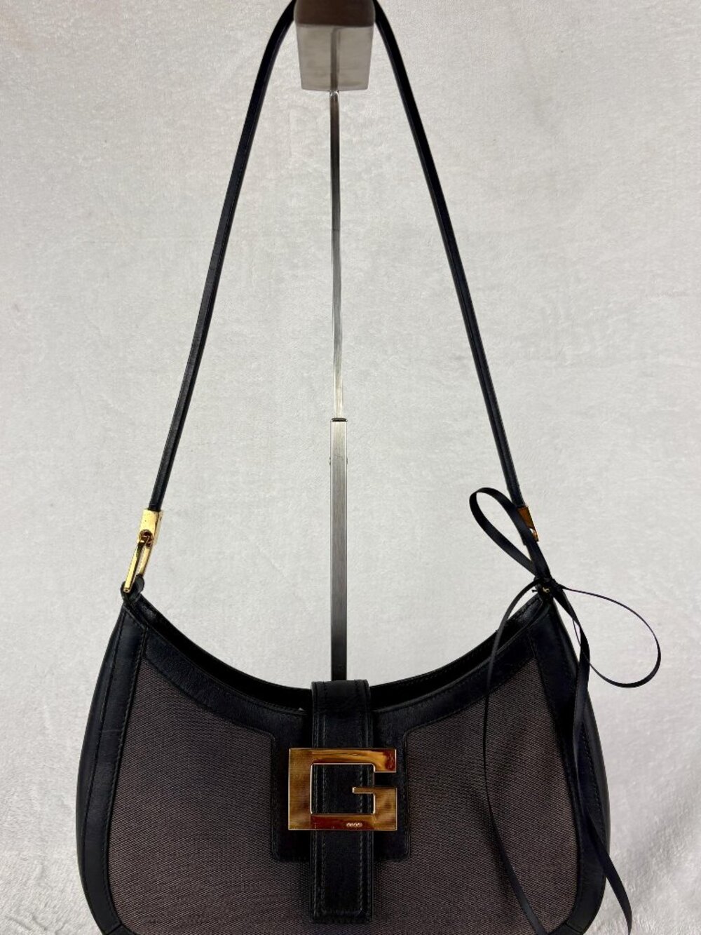 Vintage Gucci G Buckle Shoulder Bag Designed by Tom Ford